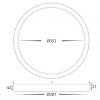 Auster Black & Gold Trim to Suit 36W LED Ceiling Oyster Light